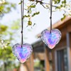 H&D Crystal Heart Shape Pendant, Glass Rainbow Suncatcher