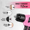 DEKOPRO Drill Set: Tool Set with 8V Pink Cordless Drill,