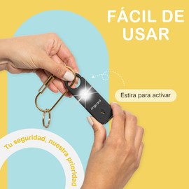 RINGUARD – Taschenalarm & Blitzlicht – Schrillalarm für Frauen mit Leistungsstarker Klang (135 db) – Self Defense Keychain – Schlüsselanhänger Selbstverteidigung Frauen – Persönlicher Alarm (Schwarz)