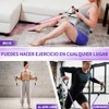 FINYQBET Ligas de Resistencia para Ejercicio 18PCS(Bandas+Bandas Pierna+Asas+Tobilleras+Anclaje), Resistencia Combinable