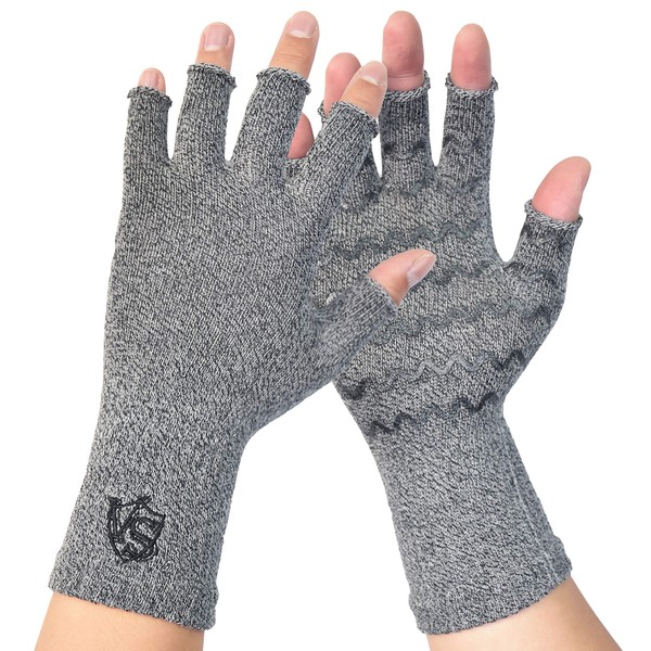 VITAL SALVEO CJ-5511 Non-slip, Fingerless, Compression Gloves, Functional, Fingerless, Thimble