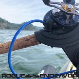 Rogue Endeavor Kayak Paddle Leash & Fishing Rod Leash (Set of 2) for Kayak Fishing & Paddle Boarding - 48" Shock Cord Bungee, Quick Release Clip, Neoprene Wrap & Anti-Tangle Carry Bag (Yellow, 48)