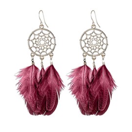 Stocking Stuffers Holiday Outfits for Women 2024 Feather Earrings for Women Vintage Boho Earrings Long Tassel Dangle Earrings Bohemian Statement Earrings Dainty Western Jewelry for Women