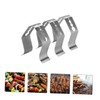Totority 1set Stainless Steel Barbecue Probe Clips Adjustable Thermometer Holder