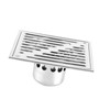 Less Steel, Square, Odour-Resistant, Bathroom Floor Drain, Waste Gate, Shower