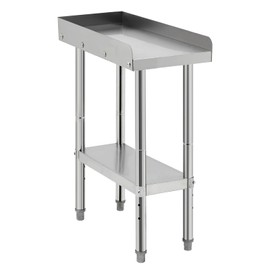 GarveeTech GarveeTech 12x24x30 Inch Stainless Steel Equipment Grill Stand Table 400 Lbs Capacity NSF Certified with Adjustable Legs, 2" Edge Baffle, for Hotel, Home, Commercial Restaurant Kitchen