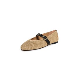 Madewell Women's Hera Mary Jane Flats, Natural Multi, 6.5 Medium US