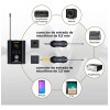 Micrófono Inalámbrico WinMix A1-2 Solapa y Diadema 2 Bodypack Negros