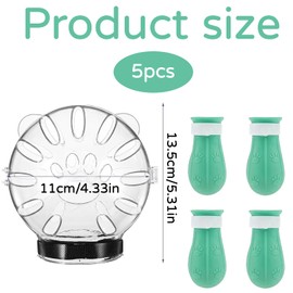 hinbkenla Cat Muzzle for Grooming,Cat Bubble Muzzle,Helmet,Breathable Hood Cover with 4 Silicone Paw Shoes for Bath Nail Trimming Cats Biting Chewing(Size:M)