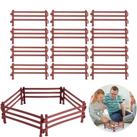 TECHEEL 40 Pieces Horse Fence Toy, Fence Set Toy, Plastic Fence Toy, Plastic Farm Fence, DIY Micro Landscape Decoration, Mini Horse Corral Fence Children Educational Gift Dark