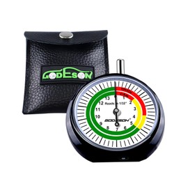 GODEOSN Truck Dial Tire Tread Depth Gauge,Reads in 1/32 Inch Increments，Suitable for Motorcycle, Car, Truck and Bus