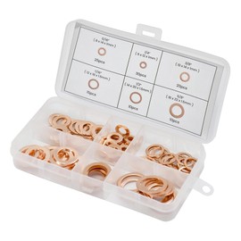 Dapetz® 110 Piece Imperial Washer Set Assorted Sizes 6 Different Sizes in Clear Storage Box Perfect for Electrical Connections Plumbing and DIY Projects