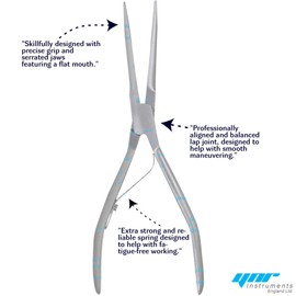 YNR Fish Bone Remover Pliers Tweezers Clamps Seafood Preparation Tools Kitchen Cooking Dining 18cm