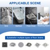Disposable Shower Drain Hair Catcher Mesh Stickers, 30 Pack, Round