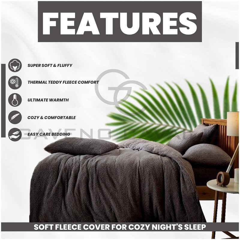 GC GAVENO CAVAILIA Teddy Fleece Luxurious Duvet Cover Sets Super