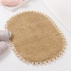 YIRDDEO Bath Mat Khaki Oval Rug with Pom Bathroom Rugs