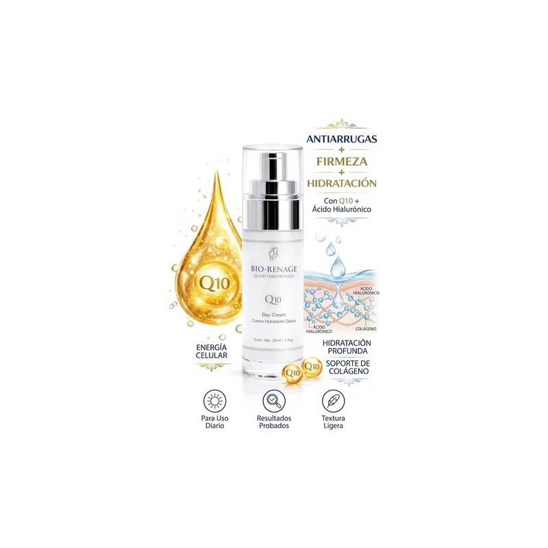 Crema Facial Antiarrugas Mujer Hidratante Reafirmante 50ml