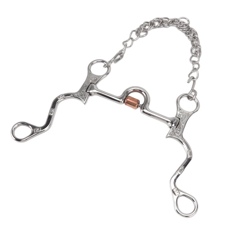 120mm Horse Mouth Snaffle with Chain Stainless Steel Horse Bit