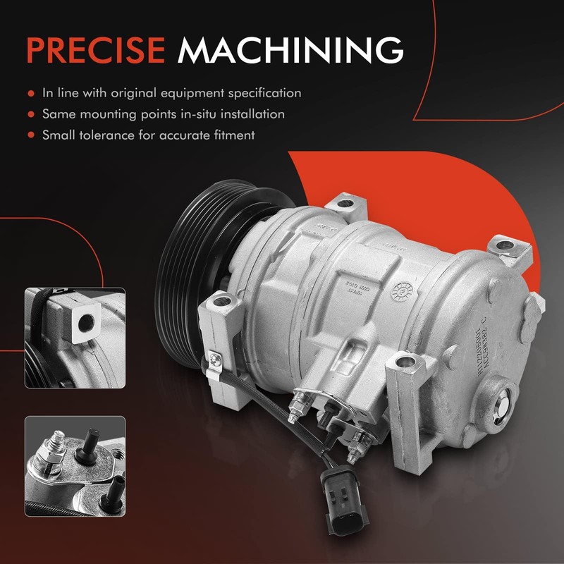 A-Premium A/C Compressor with Clutch Compatible with Jeep Liberty 2.8L
