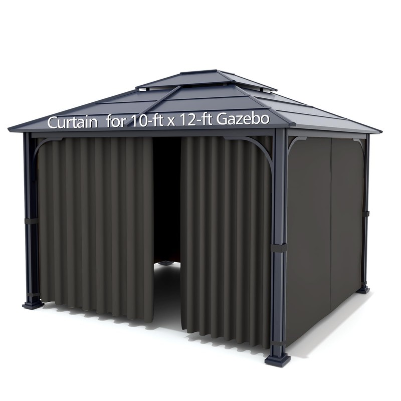 Gazebo Universal Replacement Privacy Curtain - Wonwon Privacy Panel Canopy
