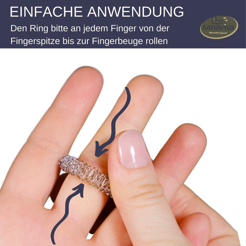 sanaviva® [Pack of 6] Acupressure Ring to Promote Blood Flow