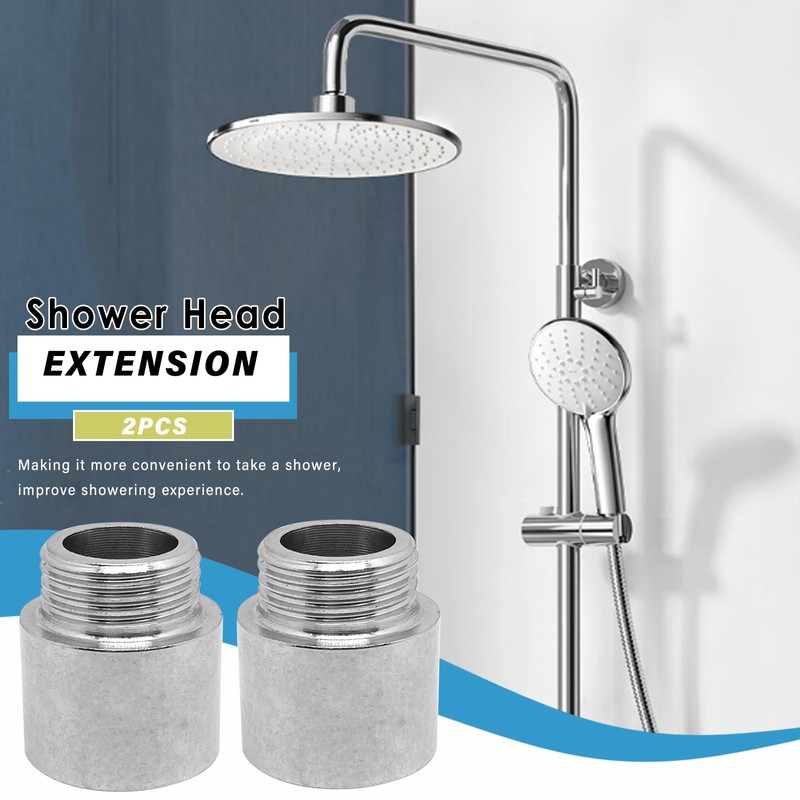 2pcs 1/2" G Male to 1/2" G Female Thread Shower