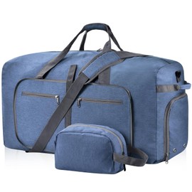 Felipe Varela 150L Duffle Bag with Shoes Compartment, Foldable Waterproof Travel Duffel Bags Duffle Overnight Weekend Travel Gym Bag for Men Women(Blue)