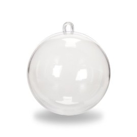 Darice Plastic Ball Ornament, 70mm, Clear -1 Ball