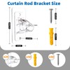 24-Pack No Drill Needed Curtain Rod Holders Brackets, Self Adhesive