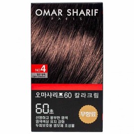 Omar Sharif 60-Second Color Cream Hair Dye No. 4 - Light Chestnut (New Model) / 오마샤리프 60초 칼라크림 염색약 4호-밝은 밤색(신형)