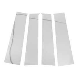 A ABSOPRO Door Pillar Window Trim Anti Scratch Sticker Pillar Posts Door Outer Exterior Cover for Toyota Tundra 2022-2023 Chrome Silver Tone