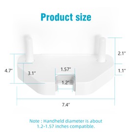 Vacuum Wall Mount Holder Universal Stand Bracker Suitable for The Handheld Diameter is 1.25-1.52Inch Vacuum Cleaner and for Dyson V6 V7 V8(white)