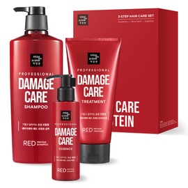 Damage Care Red Protein Hair Care Shampoo 680ml Treatment 330ml Hair Essence 140ml Set / 데미지케어 레드프로틴 헤어케어 샴푸 680ml 트리트먼트 330ml 헤어에센스 140ml 세트