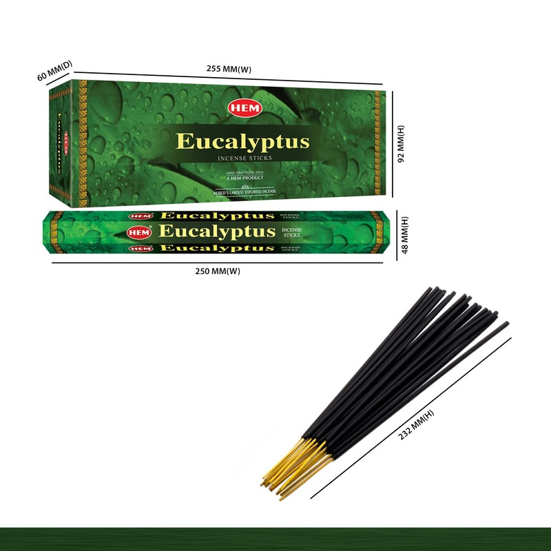 Hem Eucalyptus for Cleansing & Relaxing Incense Sticks - Pack