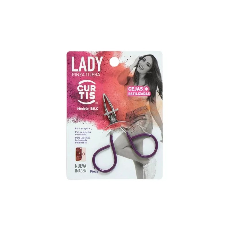 Curtis 3 Pzs Mini Pinza Tijera Para Depilar Cejas Lady