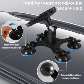 JoySlice Starlink Mini Car Windshield & Sunroof Suction Mount - Secure Kit for Stable RV Satellite Signal，Strong Suction Design Ensure Stable Satellite Signal for RVs，Boats and Road Trips（Black）