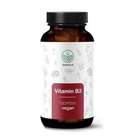 Vitamin B2 Tabletten (Riboflavin) - 180 Tabletten - 100 mg pro Tablette - hochdosiert - 6 Monatsvorrat - Vegan - aus Deutschland