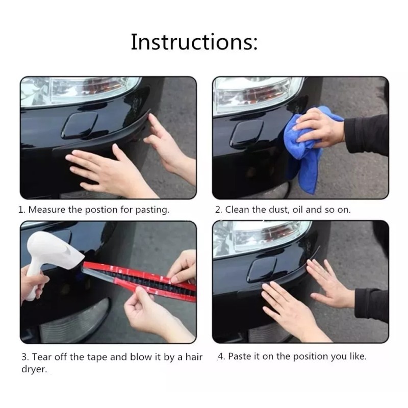 Deluxe 2 Pares Protector Bumper Defensas Facias