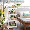 SPACEKEEPER Slim Rolling Storage Cart 4 Tier Bathroom Organizer Mobile