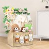 Wisreach Wooden Baby Shower Crate Closet, Foldable Handwoven Storage Basket