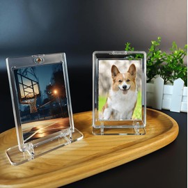 24PCS 35PT Tarjetero Magnético para Tarjetas Coleccionables, Protector de tarjetas de comercio transparente,para tarjetas de béisbol, fútbol, deportes, almacenamiento y exhibición