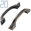 KOOFIZO 20-Pack Square Foot Craftsman Cabinet Bow Pull - Oil