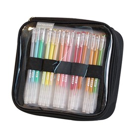 Yolaka Portable Pencil Case, Hold 108 Pencils Gel Pens Case Organizer with 3 Detachable Layers, Waterproof Pen Pouch Bag for Travel, Office, Black(Excluding Pen)