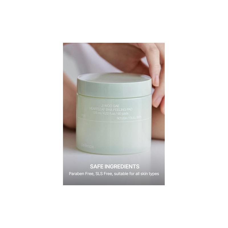 celimax Ji.Woo.Gae Heartleaf BHA Peeling Pad, 60 Pads