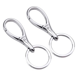 Keepfine Bike Key Chain, Bicycle Keyring, Car Key Chain, Carabiner Hook, Lightweight, Long Lasting, Easy to Use, Fall Prevention, Simple and Stylish Key Clip for Men and Women, Silver
