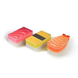 Genuine Fred WASHABI Sponges, Set of 3, Sushi Assortment
