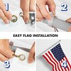 G128 Combo Pack: 6 Ft Aluminum Spinning Flagpole (Silver) &