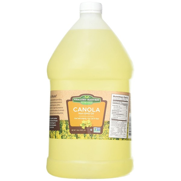 Healthy Harvest Canola Oil - Non-GMO Certified with Antioxidants and Omega-3s {One Gallon - 128 oz.}