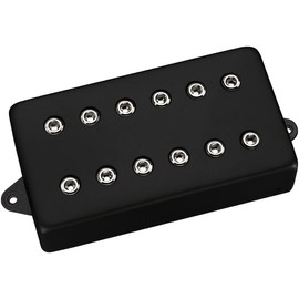 DiMarzio DP 219FKK+N D Activator Neck Humbucker Electric Guitar Pickup, Black Metal Cover