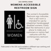 ADA CENTRAL SIGNS - 6"X9" Womens Accessible Restroom Sign -